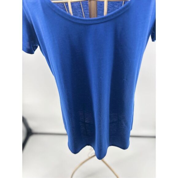 Lucy Tech Womens Short Sleeve Blue Workout T Shirt Size Large Exercise - Picture 6 of 10